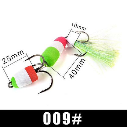 Newest Mandula Polychrome Fishing Lure Soft Lures Foam Bait Swimbait Wobbler Bass Pike Lure Artificial Baits with 2 Treble Hooks