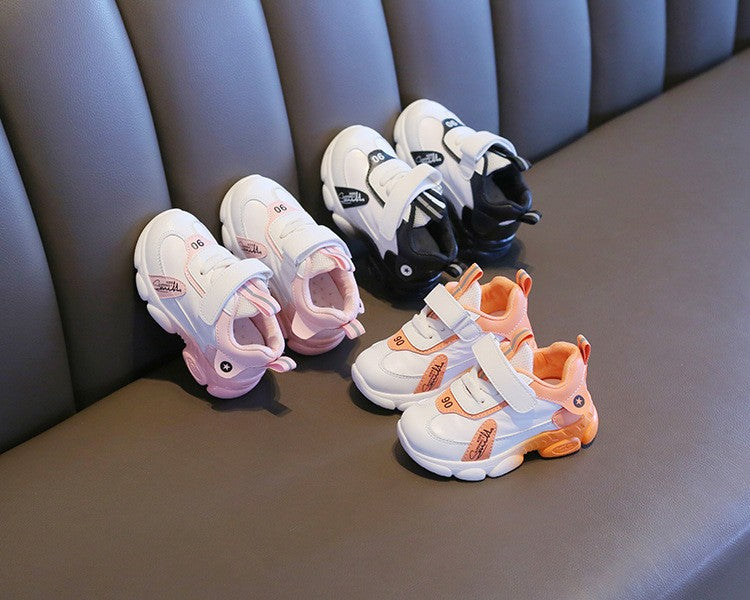 Size 20-31 Children Wear-resistant Casual Sports Shoes Baby Anti-slip Toddler Shoes Girls Boys Kids Soft Bottom Running Sneakers