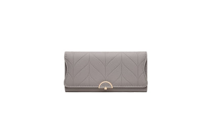 PU Fashion Long Women's Wallet Fashion Buckle New Handbag Large Capacity Fresh Wallet Wallet