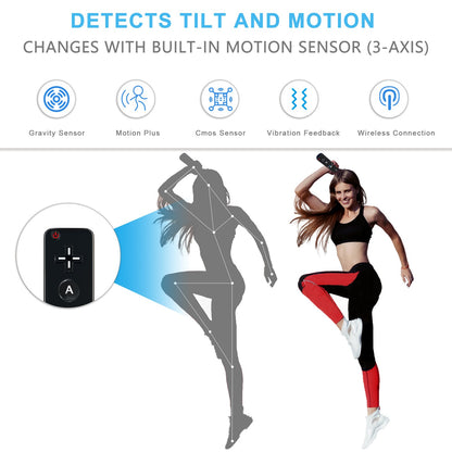 2 in 1 For Nintendo Wii Controller Set Optional Motion Plus Joystick Wireless Remote Gamepad with Silicone Case Video Game
