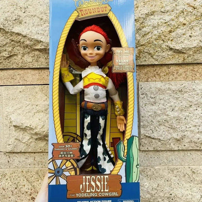 40cm Disney Toy Figuras de Anime Toy Story 4 Woody Buzz Jessie Rex Bonecos Modelo Falantes Figurinhas de Ação Coleção de Decoração Brinquedo de Natal