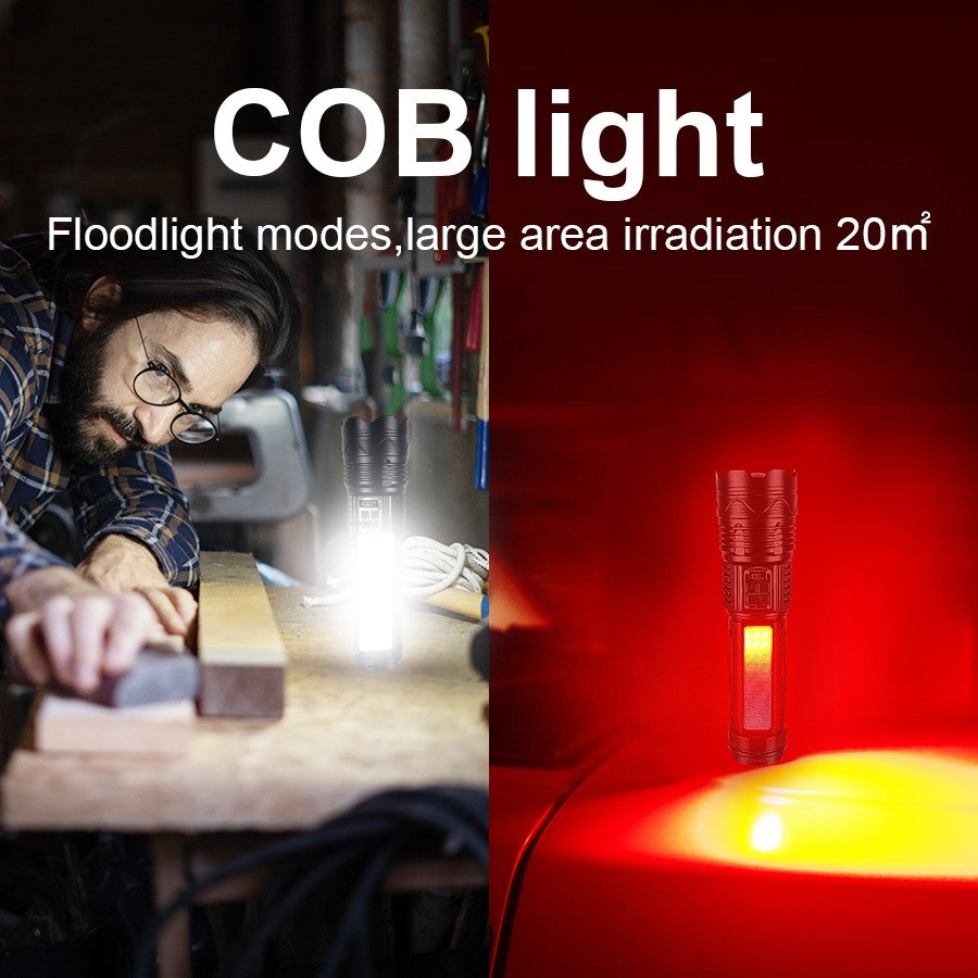 1000000LM Most Powerful LED Flashlight Rechargeable Type-c Flashlight Long Range 6000M Tactical Torch Light For Fishing Hunting
