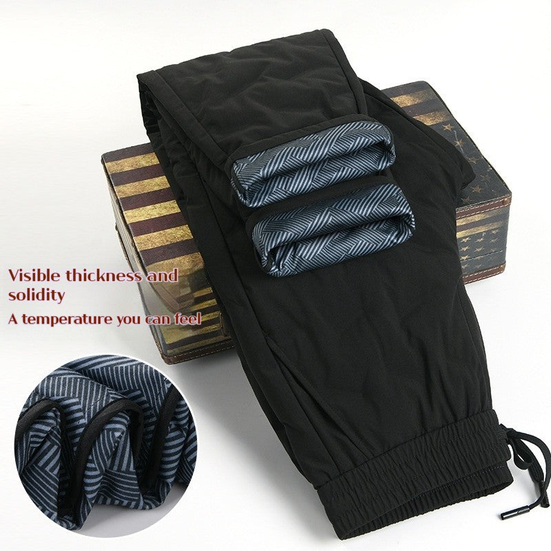 Mens Winter Pants New Thermal Trousers 90 White Duck Down Feather Warm Father Thickened Windproof Outdoor