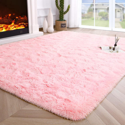 Fluffy Rugs for Bedroom Fuzzy Area Rugs for Living Room Soft Kids Carpet Non Slip Rugs for Hardwood Floors Room Decor