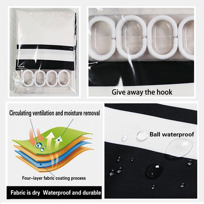 1 piece 180x180cm Christmas gingerbread man pattern printed shower curtain partition bathroom waterproof and mildew proof