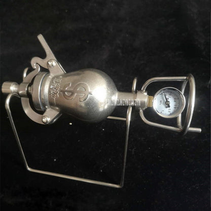 001 Hand Popcorn Machine Open Firing Popcorn Puffing Machine Stainless Steel Mini Popper Small Manual Popcorn Maker Open Firing