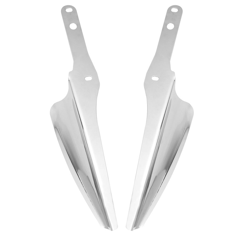 Defletores de vento de montagem de garfo dianteiro cromado para motocicleta, carenagem de para-brisa para Harley Touring Road King Street Glide CVO 1995-2021 19