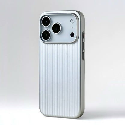 Capinha para Celular Magsafe com Listras 3D Fashion "Plating" para iPhone 17 16 15 14 Pro Max, à Prova de Choque, Carregamento Sem Fio, Capa Fosca