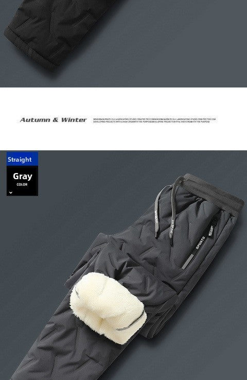 Casual Men's Clothing Men Pants Dresy Baggy Sweatpant for Women Elastic Waist Sports Drawstring Winter Clothes Warm Windproof