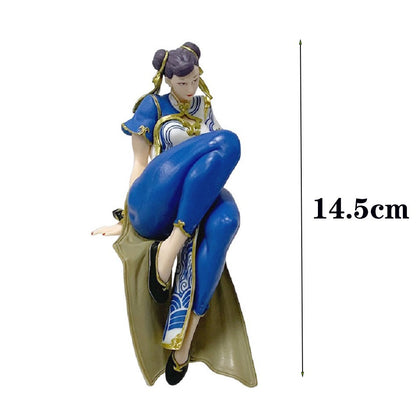 14cm Street Fighter 6 Anime Game Figure Chun-Li Ryu Action Figure Noodle Stopper Figurine Decorations PVC Collection Model Toys