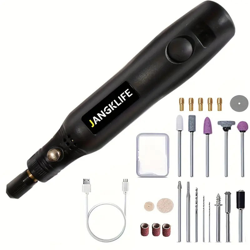 Miniesmeril, Kit de Ferramentas Rotativas com Acessórios para Ferramentas Rotativas, Multiferramenta Rotativa de 3 Velocidades para Projetos Artesanais e DIY.