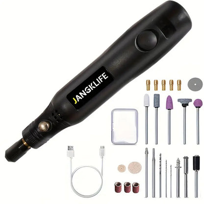 Miniesmeril, Kit de Ferramentas Rotativas com Acessórios para Ferramentas Rotativas, Multiferramenta Rotativa de 3 Velocidades para Projetos Artesanais e DIY.