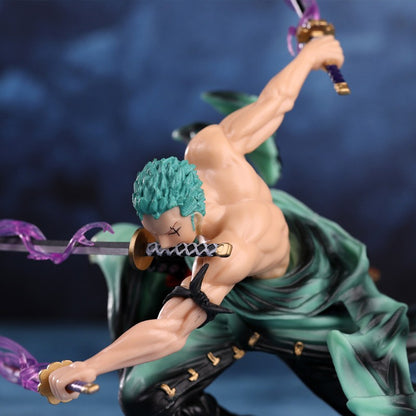 One Piece 10CM Bonecos de Anime GK Roronoa Zoro Três Espadas Sa-maximum PVC Bonecos Colecionáveis de Ação Presentes Infantis