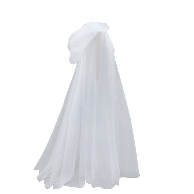 Halloween Ghost Cosplay Outfit Long Mesh Hooded Cloak Grim Reaper Witch Costume For Stage Performance Party Show
