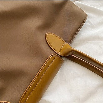 JIOMAY 2025 New Women's Brown Large Capacity Shoulder Bag Casual Simple Handbag Sport Portable Tote Bag for Daily Use