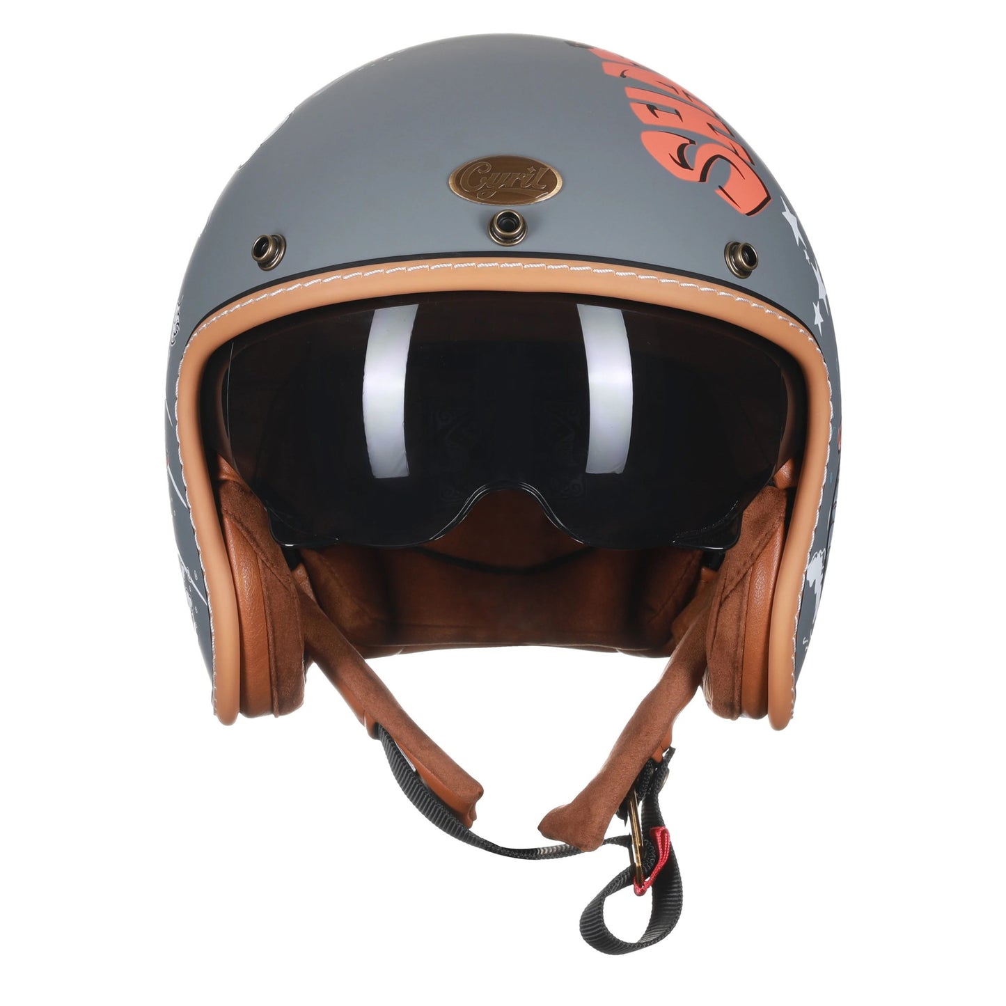 Capacetes Cyril para Motocicletas Acessórios 3/4 Abertos Leves Certificado DOT Segurança Retrô Cascos Moto Capacete