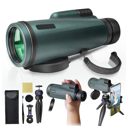 Telescópio Monocular Externo 12x50 BAK4 HD Telescópio Monocular de Viagem para Adultos Telescópio Monocular