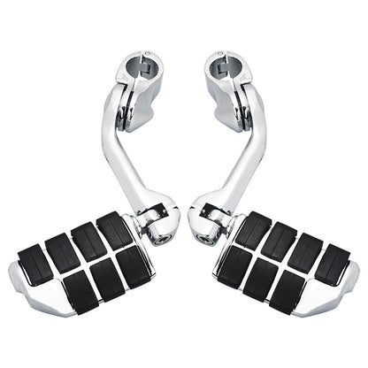 Kit de Suportes de Pedaleiras para Protetor de Motor de Motocicletas 1-1/4" Descanso de Pé para Harley Honda Davidson Road King Sportster Fat Boy Electra Glide