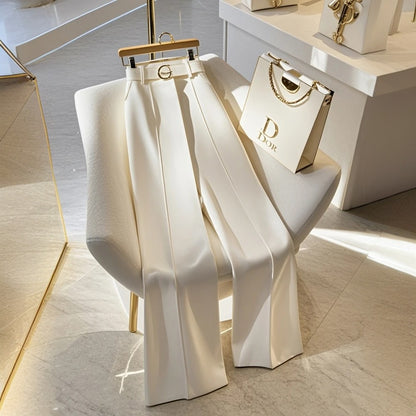 Faionable High Waist Wide Leg Casual Pants Women's Spring Autumn New Sle High Sensation Straight Tube Pants Trendy