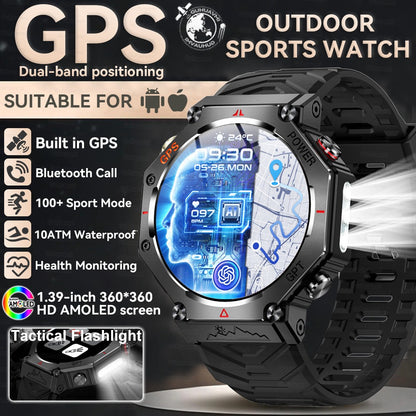 2025 Novo Smartwatch T-Rex 3 Ultra GPS Masculino 10ATM IP68 À Prova D'água GNSS de Banda Dupla Integrado Bússola Smartwatch Esportivo Militar