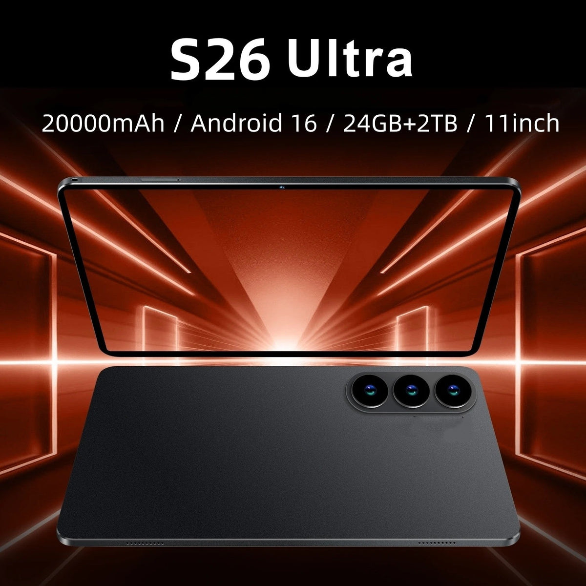 2026 S26 Ultra Tablet Android 16 GPS WIFI 24GB 2TB 20000mAh 5G Dual Card Snapdragon 8gen3 10 Core Original Android Tablet PC