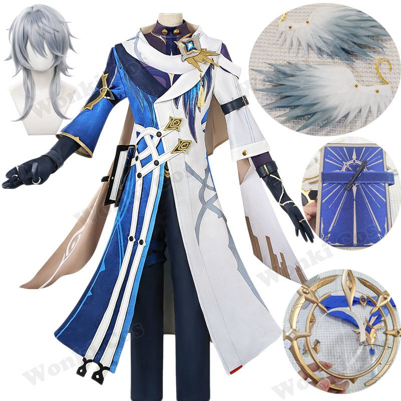 Star Rail Sunday Harmony New Skin Cosplay Costume Sunday Wig Hair Cosplay for Men Role Play Party Outfits