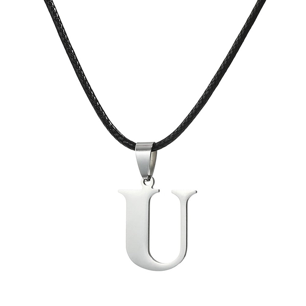 Novo Colar Inicial de A-Z Alfabeto em Aço Inoxidável 26 Letras Inglesas Colar Para Homens Mulheres Presentes de Joias Personalizadas