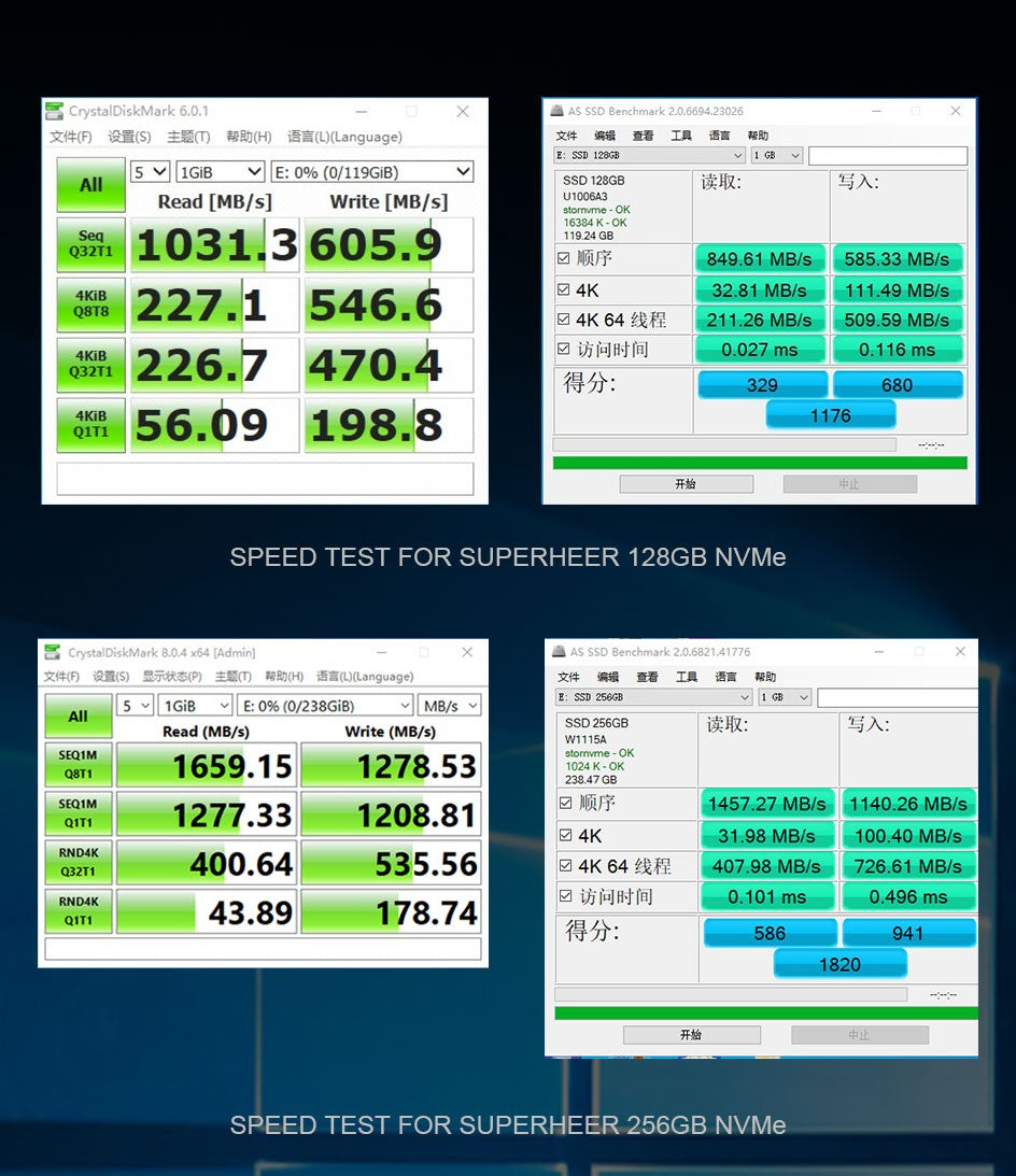 SSD M.2 NVMe 256GB 128GB 512GB SUPERHEER M.2 PCIe 3.0 1TB Disco Rígido 2280 Unidade de Estado Sólido Interna para Laptop Desktop