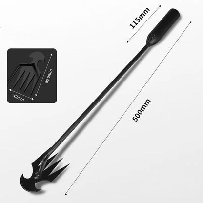 Portable Garden Weeders Manganese Steel 4-Teeth Gardening Shovel Agricultural Vegetable Planting Weeding Grass Pulling