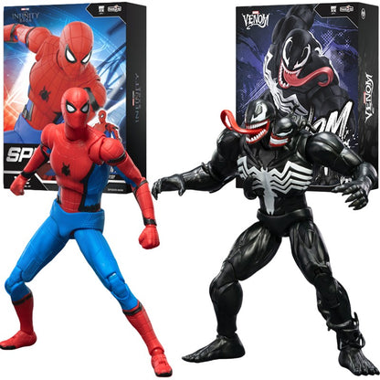 Blokees Original Homem-Aranha Venom Versão HQ 15.5CM 1/12 STARK SUIT Clássico Figura de Ação Montada Coleção Brinquedo Presente