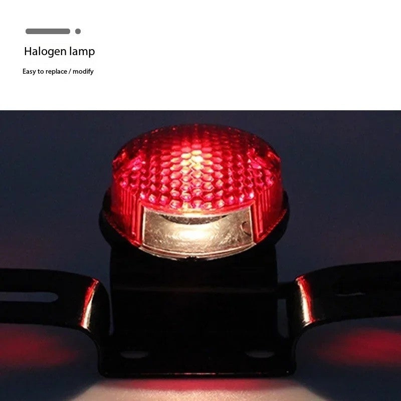 Motorcycle Retro Red Rear Tail Brake Stop Light Lamp W/ License Plate Mount for Harley Honda Suzuki Chopper Bobber
