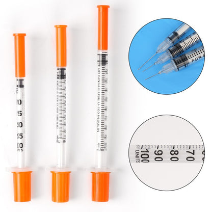20/50/100 Peças Seringa Veterinária Descartável com Êmbolo 0,3/0,5/1ml para Animais de Fazenda com Agulhas Gato Cão Porco