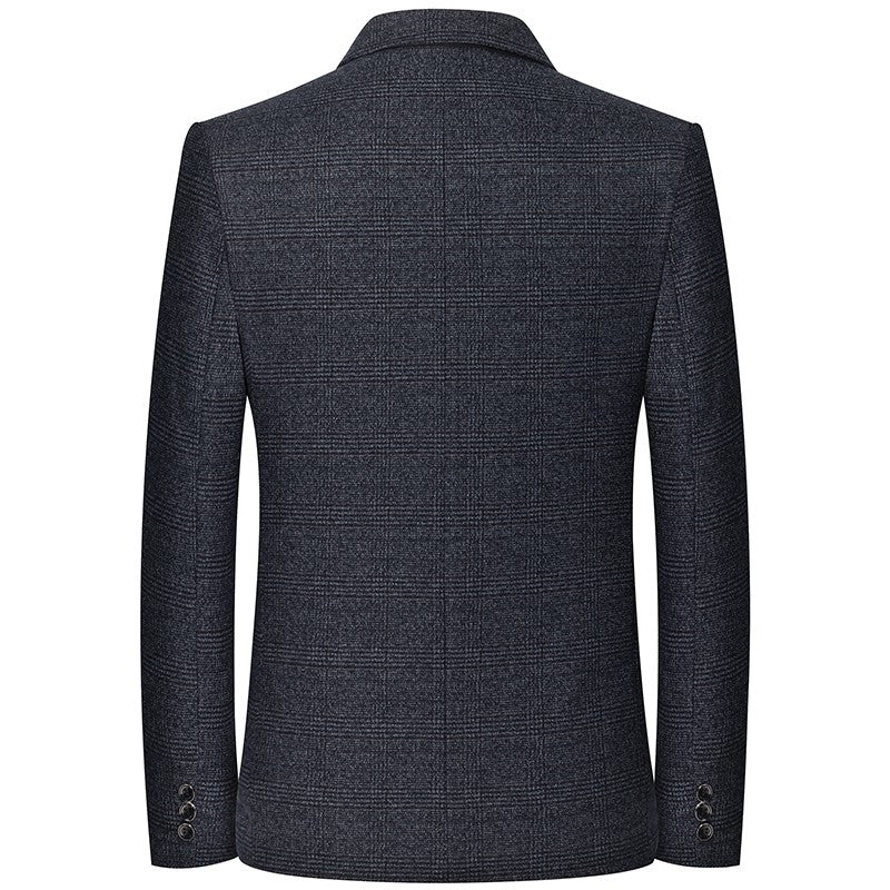 Men's Retro Plaid Suit 2025 High Quality Spring Autumn Leisure Fashion Handsome Business Ironing Top Coat