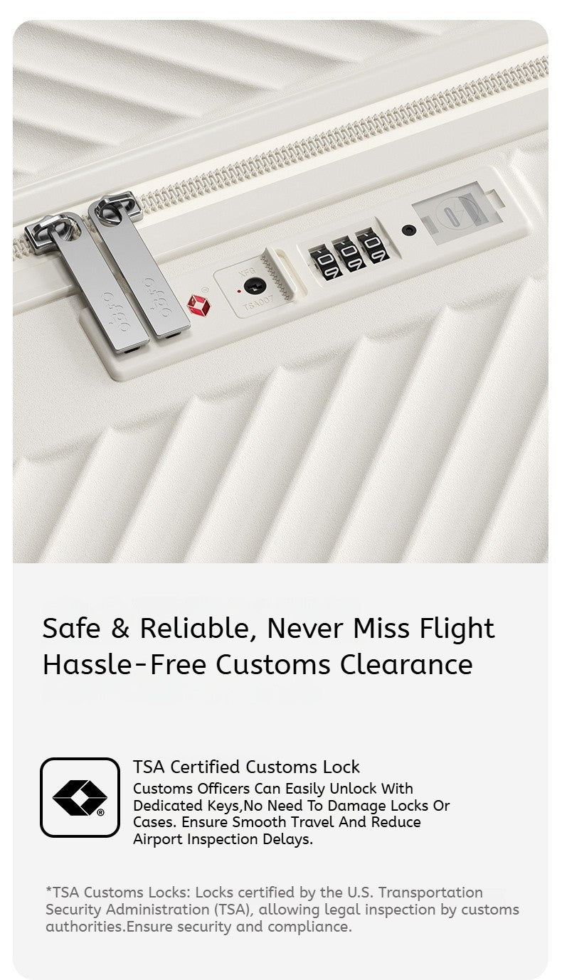 Ofgo Suitcase 20-30 Inches | Cup Holder/Waterproof Pc Suitcase Large Capacity Spinner Suitcase Tsa Travel Trolley Case With Lock