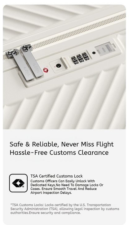 Ofgo Suitcase 20-30 Inches | Cup Holder/Waterproof Pc Suitcase Large Capacity Spinner Suitcase Tsa Travel Trolley Case With Lock