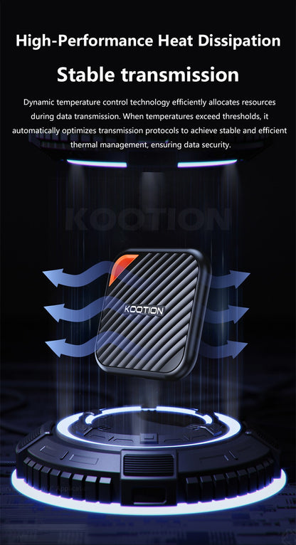 KOOTION X6Max SSD Portátil 1TB 512GB USB-C PSSD USB 3.2 SSD Externo Gen 2x2 Unidade de Estado Sólido Portátil para iPhone15 16 PC Mac