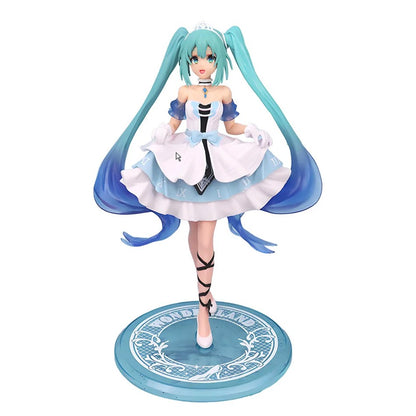 Animação Anime Linda Garota Hatsune Miku Artesanal Diabo Hatsune Miku Orelha de Gato Hatsune Miku Fofa Artesanal Modelo de PVC Decorações