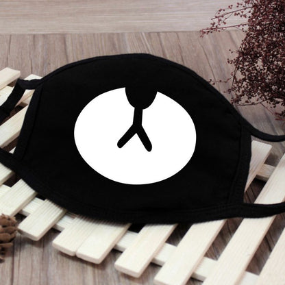 1PCS Black Mouth Mask Big Size Stop Air Pollution Home Cartoon Lovely Cotton Funny Teeth Masks Keep Warm Mouth Muffle Respirator