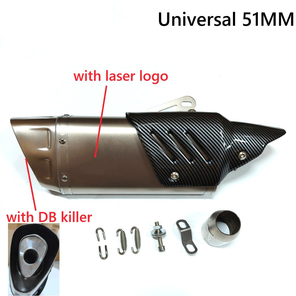 Universal 51mm Muffler Escape Stainless Motorcycle Exhaust AKR for Ninja Z400 250 Z900 ZX6R KTM RC 125 250 390 for YAMAHA R6 R3