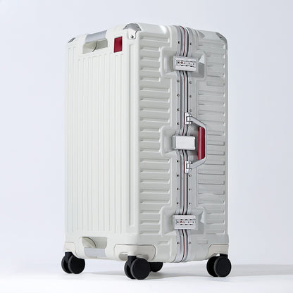 Suitcase Wide Handle Travel Suitcase Men 20 24 26 Carry-On Luggage Women PC Aluminum Frame Trolley Case