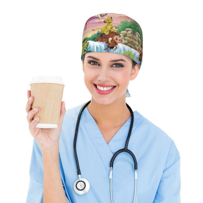 Boné cirúrgico personalizado O Rei Leão, divertido, para homens e mulheres, chapéu de esfoliação, gorro de enfermeira para dentista