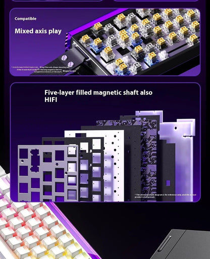 AULA Hero 68HE Magnetic Keyboard RGB Light Wired Hot Swap Esports 8K Gaming Hero68 Mechanical Keyboard Low delay PC Accessories