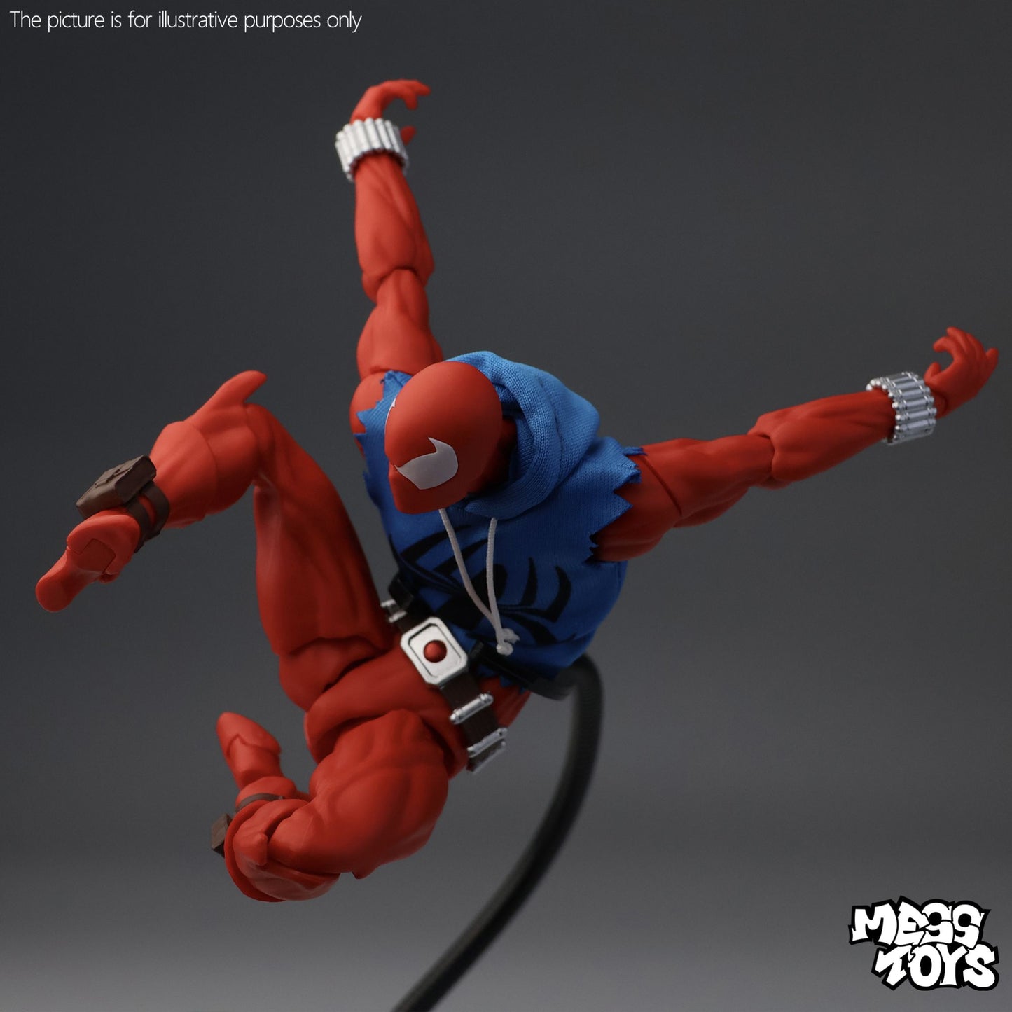 Novo Messtoys 1/12 Scale Spider Man Bonecos de Ação Herói Escarlate Brinquedo Infantil Spiderman com Colete e Moletom Roupa de Pano Modelo de Presente Brinquedo