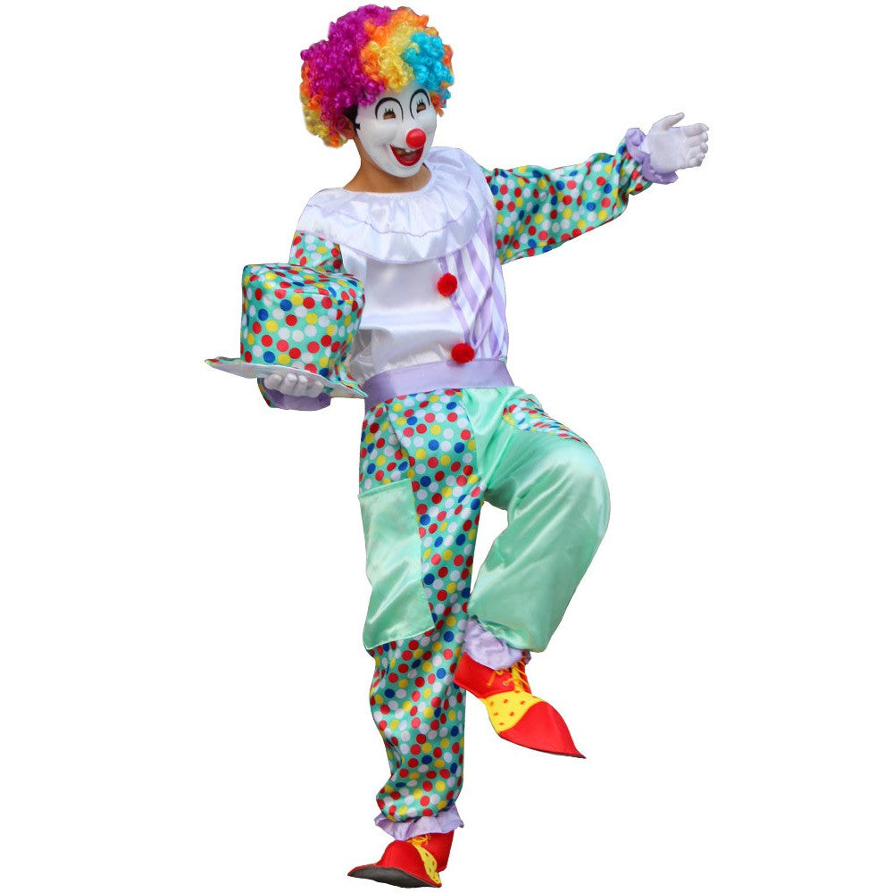 Adults Funny Clown  Costumes ,Joker Cosplay Suits for Men,Magician Performance Fancy Outfits?just Clothes,no Prop Wig/Mask/Shoes