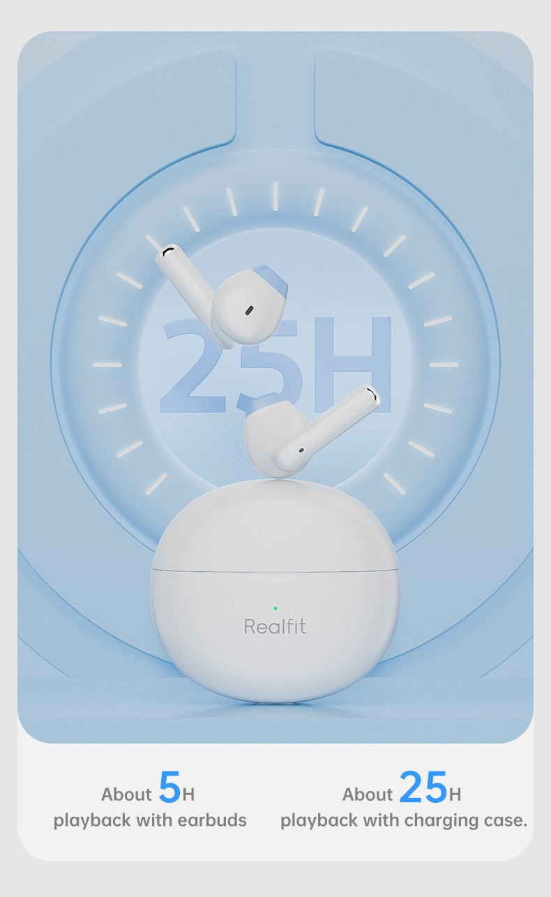 Fone de ouvido Bluetooth Realfit F2 Excelente Qualidade HIFI Fones de ouvido TWS sem fio Atacado para realme xiaomi