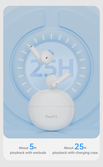 Fone de ouvido Bluetooth Realfit F2 Excelente Qualidade HIFI Fones de ouvido TWS sem fio Atacado para realme xiaomi