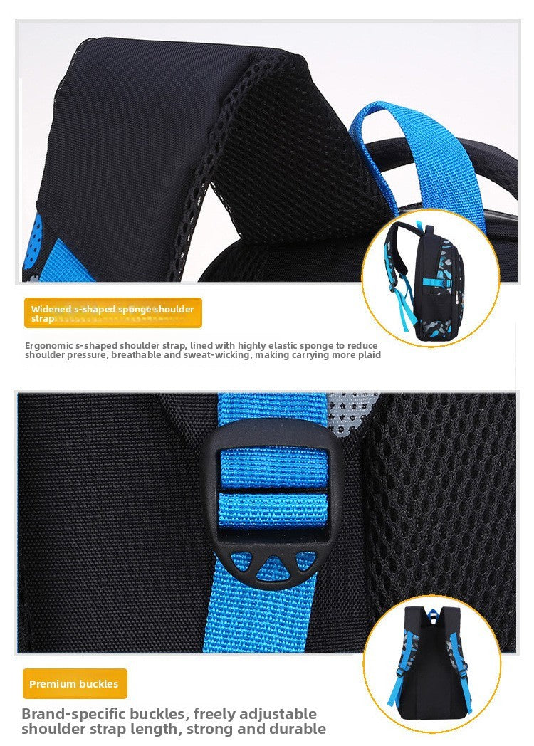 Mochila Escolar Impermeável Leve para Crianças de 6 a 12 Anos Durável Grande Capacidade para Livros Meninos Meninas254