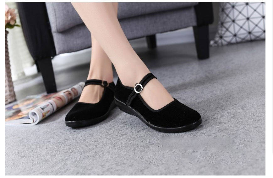 Spring Ladies Black Flats Ballerinas Mary Janes Casual Women Flat Platform Shoes Comfortable Female Shoes Slip On Shoes Woman
