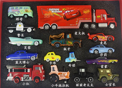 Disney Pixar Carros 1:55 Liga Fundido Caminhão Modelo - McQueen Mater Mack Tio Radiator Springs Cidade Natal Aniversário Presente