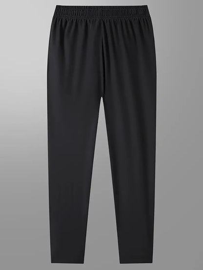 Plus Size 4XL 5XL Men's Casual Straight Pants Stretch Elastic Waist Jogger Korean Classic Blue Black Gray Male Brand Trousers